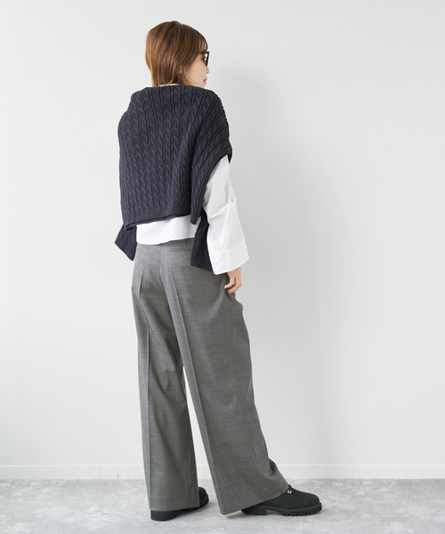 plage（プラージュ）の「les Tendre masculine スラックス（スラックス・レディース・チャコールグレー/ベージュ・34/36/38）」の9枚目の写真