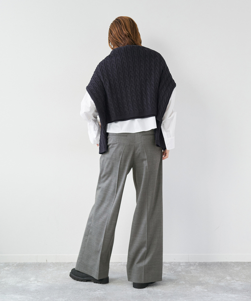 plage（プラージュ）の「les Tendre masculine スラックス（スラックス・レディース・チャコールグレー/ベージュ・34/36/38）」の10枚目の写真