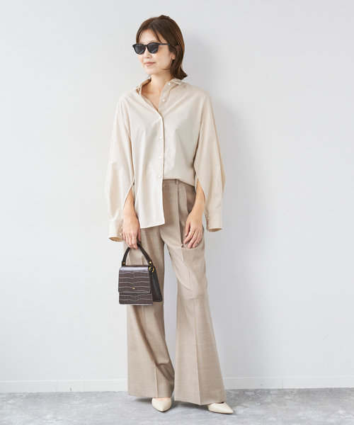 plage（プラージュ）の「les Tendre masculine スラックス（スラックス・レディース・チャコールグレー/ベージュ・34/36/38）」の11枚目の写真