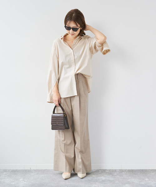 plage（プラージュ）の「les Tendre masculine スラックス（スラックス・レディース・チャコールグレー/ベージュ・34/36/38）」の12枚目の写真