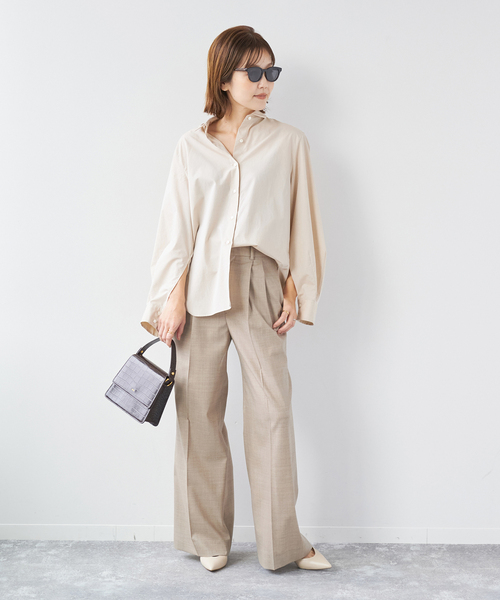 plage（プラージュ）の「les Tendre masculine スラックス（スラックス・レディース・チャコールグレー/ベージュ・34/36/38）」の13枚目の写真