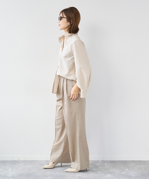 plage（プラージュ）の「les Tendre masculine スラックス（スラックス・レディース・チャコールグレー/ベージュ・34/36/38）」の14枚目の写真