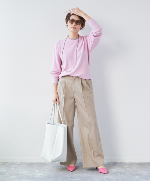 plage（プラージュ）の「les Tendre masculine スラックス（スラックス・レディース・チャコールグレー/ベージュ・34/36/38）」の20枚目の写真