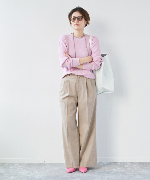 plage（プラージュ）の「les Tendre masculine スラックス（スラックス・レディース・チャコールグレー/ベージュ・34/36/38）」の21枚目の写真