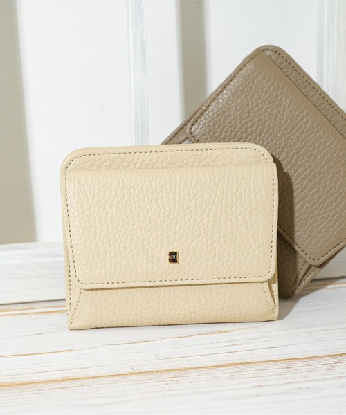 efffy（エフィー）の「【efffy/エフィー】 二つ折り財布 イタリア製牛革（財布・レディース・グレイッシュベージュ/アイボリー/ピンク/ラベンダー/グリーン系その他/イエロー・FREE）」の2枚目の写真