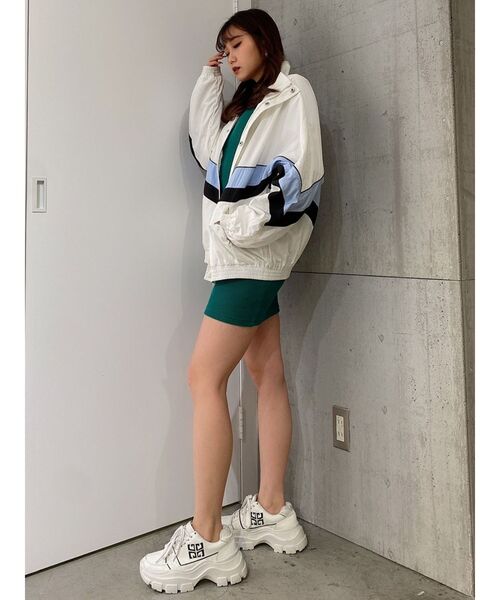 GYDA(ジェイダ)の「2WAYデザインハーフスリーブテレコワンピース(ワンピース・レディース・アイボリー/ブラック/グリーン・FREE)」の17枚目の写真