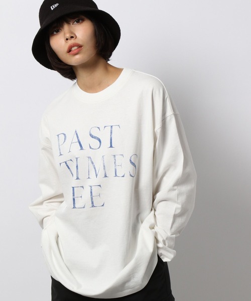 PAGEBOY(ページボーイ)の「カスレロゴロンT(Tシャツ/カットソー・レディース・オフホワイト/ブラック・FREE)」の2枚目の写真