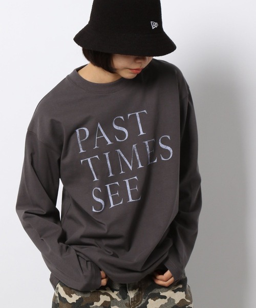 PAGEBOY(ページボーイ)の「カスレロゴロンT(Tシャツ/カットソー・レディース・オフホワイト/ブラック・FREE)」の1枚目の写真