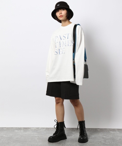 PAGEBOY(ページボーイ)の「カスレロゴロンT(Tシャツ/カットソー・レディース・オフホワイト/ブラック・FREE)」の4枚目の写真