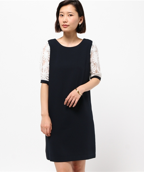 Khaju（カージュ）の「★★Khaju:フラワーレースS/Sワンピース（ワンピース・レディース・ダークブルー/ブラック・ONE SIZE）」の2枚目の写真