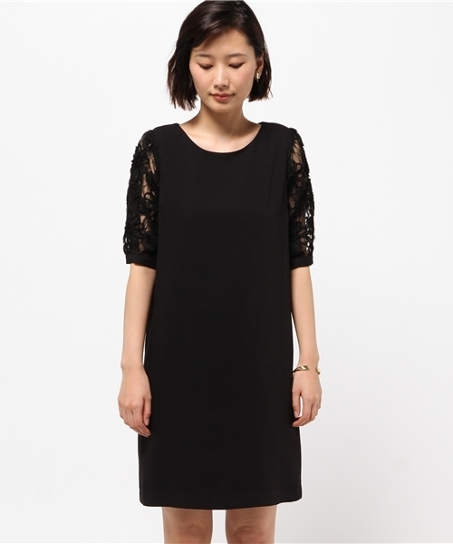 Khaju（カージュ）の「★★Khaju:フラワーレースS/Sワンピース（ワンピース・レディース・ダークブルー/ブラック・ONE SIZE）」の7枚目の写真