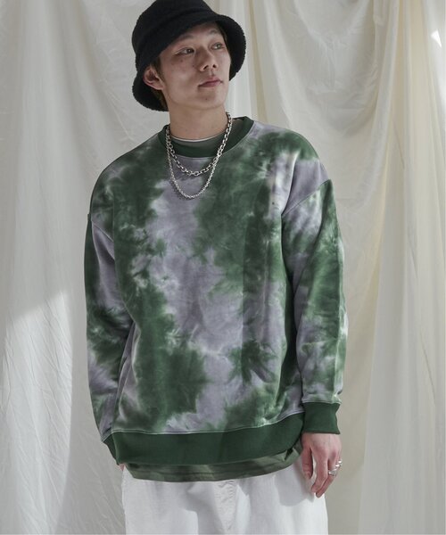 NO NEED（ノーニード）の「タイダイスウェットＰＯ　ビッグシルエット/裏毛（スウェット・メンズ・グリーン/オレンジ/ブラック・M/L）」の3枚目の写真