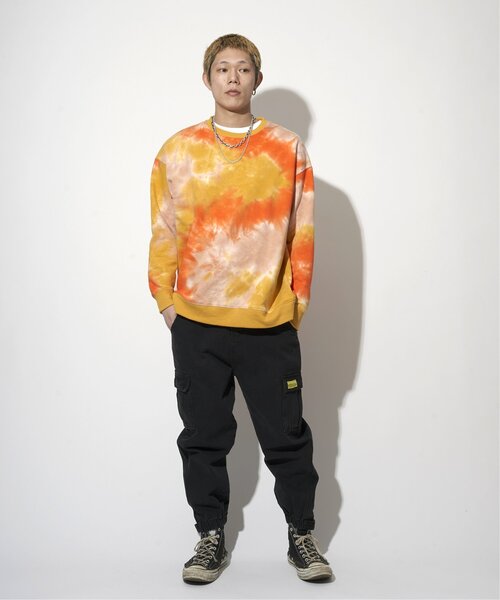NO NEED（ノーニード）の「タイダイスウェットＰＯ　ビッグシルエット/裏毛（スウェット・メンズ・グリーン/オレンジ/ブラック・M/L）」の20枚目の写真