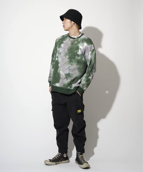 NO NEED（ノーニード）の「タイダイスウェットＰＯ　ビッグシルエット/裏毛（スウェット・メンズ・グリーン/オレンジ/ブラック・M/L）」の22枚目の写真