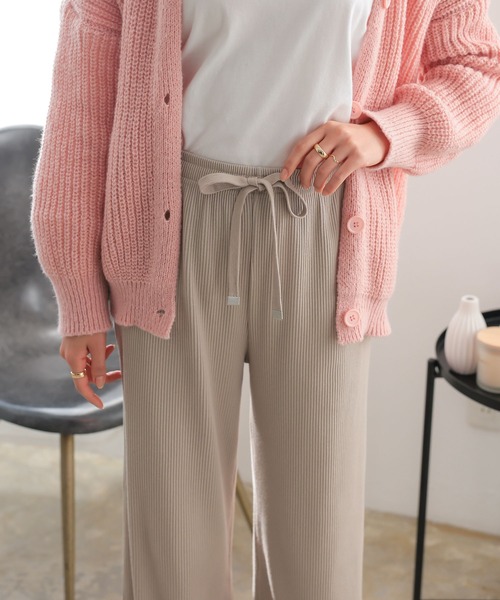 KOBE LETTUCE（コウベレタス）の「[ 選べる2丈 ] 美脚ストレートリブパンツ（その他パンツ・レディース・サンドベージュ/ホワイト系1/ホワイト系/ブルー系/ブルー系1/ベージュ系/ブラック系/ブラック・1/2）」の11枚目の写真