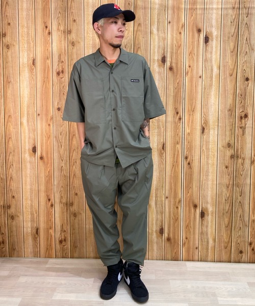 columbia/コロンビア オープンカラーシャツ ワンポイント/UVケア