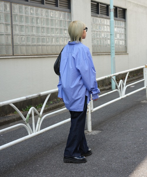 CIAOPANIC TYPY（チャオパニックティピー）の「【ユニセックス】ブロードレギュラーカラービッグシャツ（シャツ/ブラウス・メンズ・ホワイト/イエロー/ブルー/グレー系その他/チャコールグレー/ピンク・M/L/XL）」の14枚目の写真