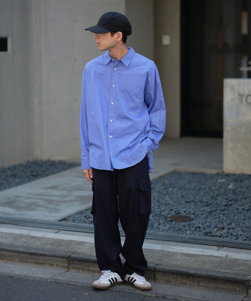 CIAOPANIC TYPY（チャオパニックティピー）の「【ユニセックス】ブロードレギュラーカラービッグシャツ（シャツ/ブラウス・メンズ・ホワイト/イエロー/ブルー/グレー系その他/チャコールグレー/ピンク・M/L/XL）」の8枚目の写真