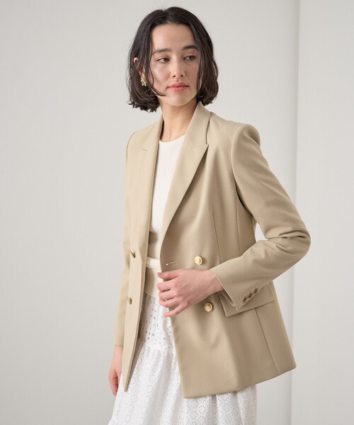 セール】オックスストレッチダブルジャケット（テーラードジャケット