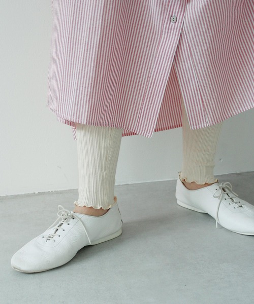 Crisp（クリスプ）の「ミリタリーメロウレギンス（レギンス/スパッツ・レディース・グレー/アイボリー・FREE）」の2枚目の写真