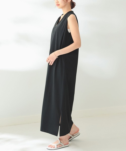 B:MING by BEAMS（ビーミングバイビームス）の「B:MING by BEAMS / Vネック マキシ ワンピース（ワンピース・レディース・ベージュ/カーキ/ブラック・FREE）」の16枚目の写真