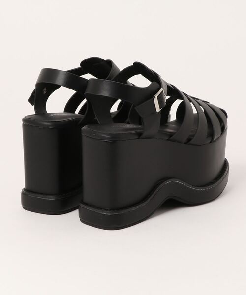 Mafmof（マフモフ）の「Mafmof(マフモフ)厚底ボリュームウェッジソールグルカサンダル（サンダル・レディース・ホワイト/ブラック・S/L/M/LL）」の3枚目の写真