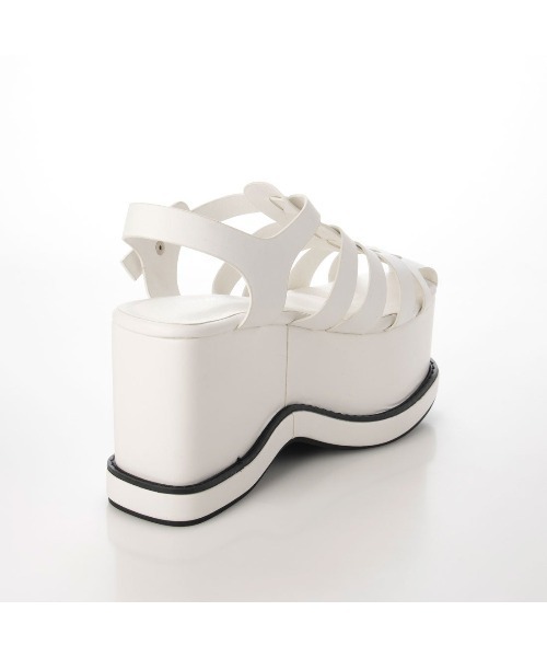 Mafmof（マフモフ）の「Mafmof(マフモフ)厚底ボリュームウェッジソールグルカサンダル（サンダル・レディース・ホワイト/ブラック・S/L/M/LL）」の10枚目の写真