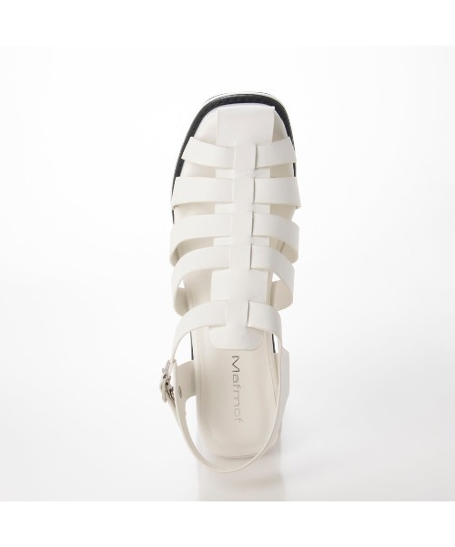 Mafmof（マフモフ）の「Mafmof(マフモフ)厚底ボリュームウェッジソールグルカサンダル（サンダル・レディース・ホワイト/ブラック・S/L/M/LL）」の12枚目の写真