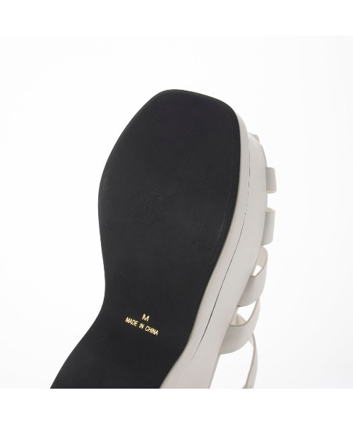 Mafmof（マフモフ）の「Mafmof(マフモフ)厚底ボリュームウェッジソールグルカサンダル（サンダル・レディース・ホワイト/ブラック・S/L/M/LL）」の14枚目の写真