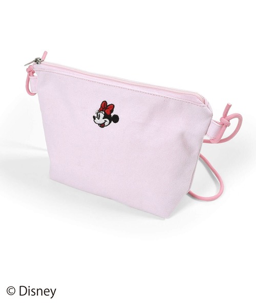SLAP SLIP（スラップスリップ）の「SLAPSLIP/【Disney】ミッキーマウス/ミニーマウス/フェイス刺繍ショルダーサコッシュ/ディズニー（ショルダーバッグ・キッズ・ピンク/ブルー・ONESIZE）」の2枚目の写真