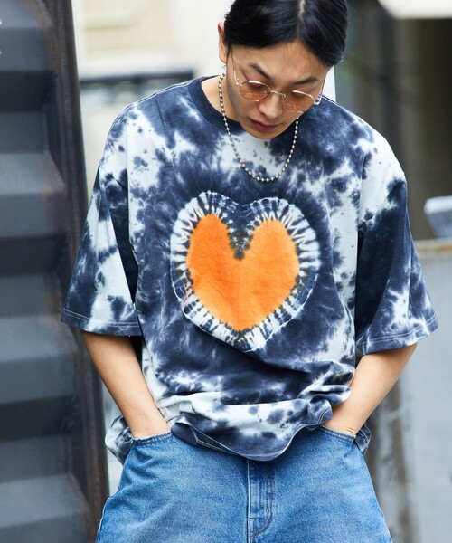 ヘイリービーバーさん着用 Acne Studios タイダイ染め ハートTシャツ ヘイリービーバーさん着用 Acne Studios タイダイ染め ハートT