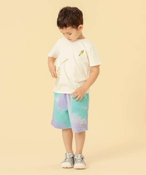 BEAMS mini（ビームスミニ）の「BEAMS mini / タイダイ ワッフル ショーツ 23SS（90～150cm）（その他パンツ・キッズ・サックスブルー/ミント・90/100/110/120/130/140/150）」の5枚目の写真