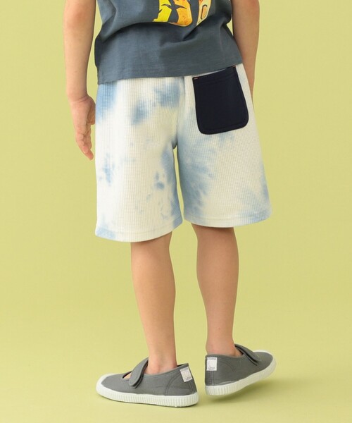 BEAMS mini（ビームスミニ）の「BEAMS mini / タイダイ ワッフル ショーツ 23SS（90～150cm）（その他パンツ・キッズ・サックスブルー/ミント・90/100/110/120/130/140/150）」の7枚目の写真