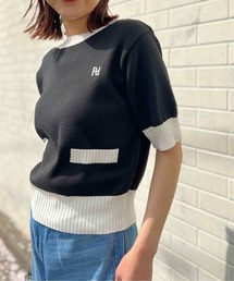 PICCIN | 【日本製】刺繍入りクロップドニット(ニット/セーター)