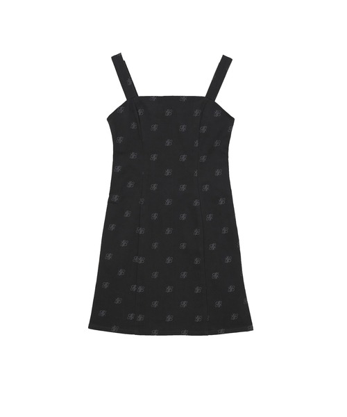 ANDGEEBEE（アンジービー）の「総柄ツイルジャンスカ（ジャンパースカート・レディース・チャコールグレー/ブルー・MEDIUM）」の7枚目の写真