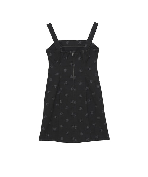 ANDGEEBEE（アンジービー）の「総柄ツイルジャンスカ（ジャンパースカート・レディース・チャコールグレー/ブルー・MEDIUM）」の5枚目の写真