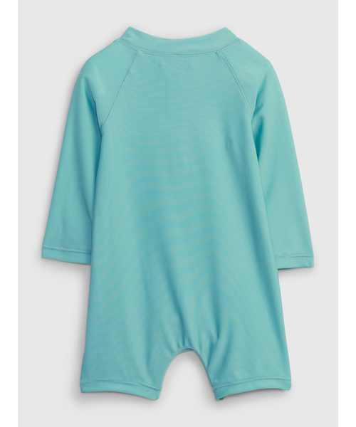 GAP（ギャップ）の「リサイクル 水着 ラッシュガード ワンピース (ベビー)（水着・キッズ・ブルー・6-12M/12-18M/18-24M）」の2枚目の写真