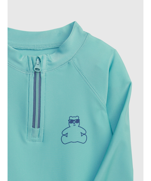 GAP（ギャップ）の「リサイクル 水着 ラッシュガード ワンピース (ベビー)（水着・キッズ・ブルー・6-12M/12-18M/18-24M）」の3枚目の写真