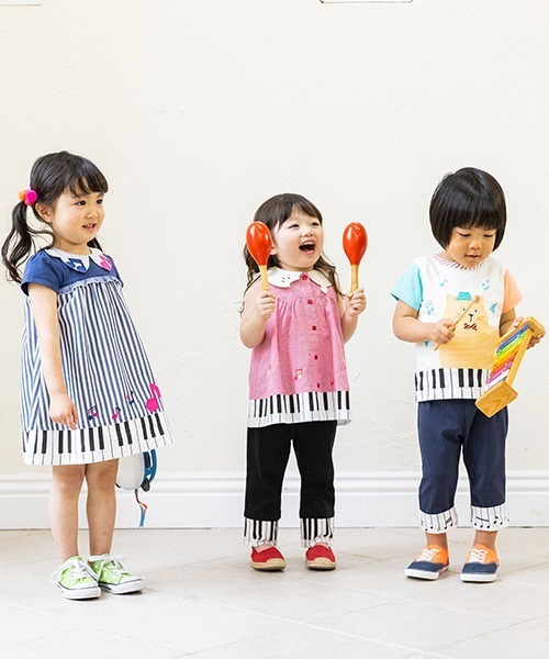 【専用】ベイビーチアー おさかなティアードワンピース＆ねこ襟ピアノチュニック 専用】ベイビーチアー おさかなティアードワンピース＆ねこ襟ピアノ