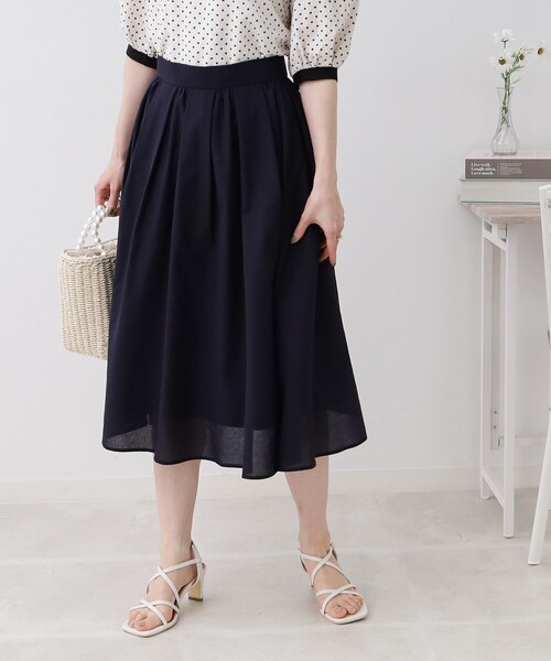 couture brooch（クチュールブローチ）の「◆【新色追加！着回しが効く。】パレットボイルスカート（スカート・レディース・ピンク系/ブラウン系その他/ネイビー/サックスブルー/ライトグリーン・36/38/42/40）」の4枚目の写真