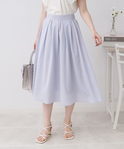 couture brooch（クチュールブローチ）の「◆【新色追加！着回しが効く。】パレットボイルスカート（スカート・レディース・ピンク系/ブラウン系その他/ネイビー/サックスブルー/ライトグリーン・36/38/42/40）」の5枚目の写真