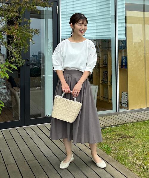 couture brooch（クチュールブローチ）の「◆【新色追加！着回しが効く。】パレットボイルスカート（スカート・レディース・ピンク系/ブラウン系その他/ネイビー/サックスブルー/ライトグリーン・36/38/42/40）」の19枚目の写真