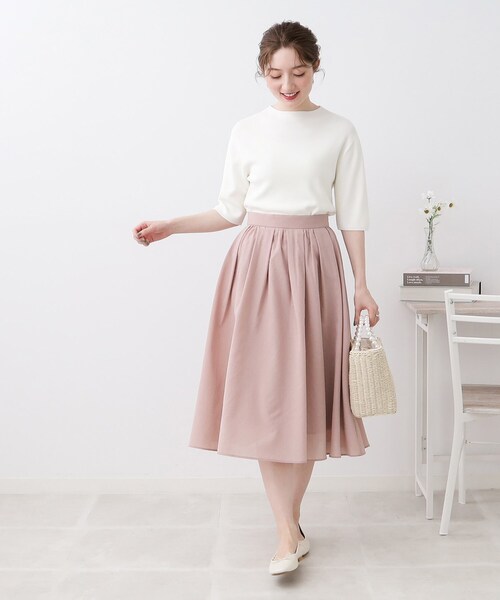 couture brooch（クチュールブローチ）の「◆【新色追加！着回しが効く。】パレットボイルスカート（スカート・レディース・ピンク系/ブラウン系その他/ネイビー/サックスブルー/ライトグリーン・36/38/42/40）」の11枚目の写真