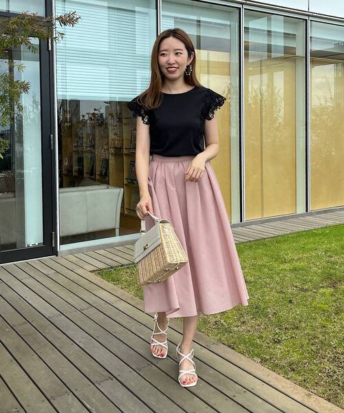 couture brooch（クチュールブローチ）の「◆【新色追加！着回しが効く。】パレットボイルスカート（スカート・レディース・ピンク系/ブラウン系その他/ネイビー/サックスブルー/ライトグリーン・36/38/42/40）」の12枚目の写真