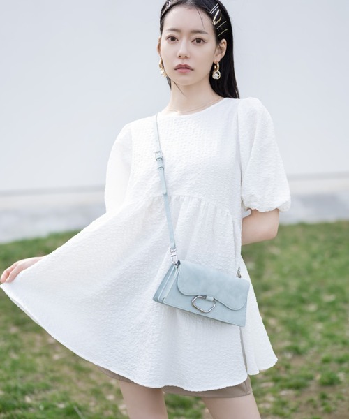 ぽこぽこダブルリボンチュニック/ミニワンピース（チュニック