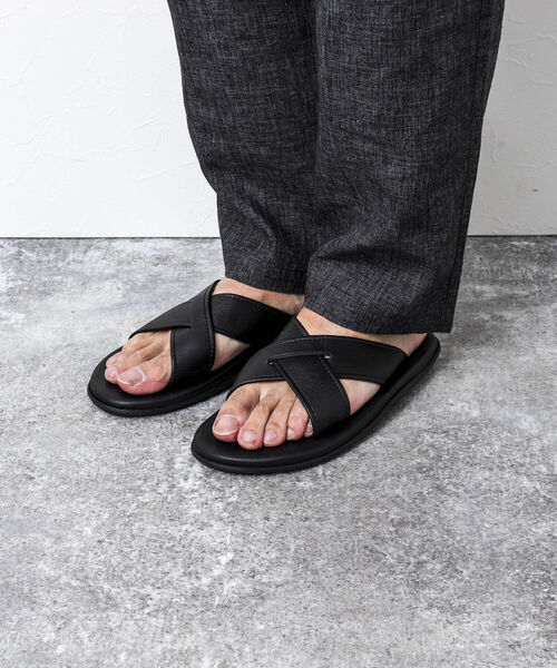  SLIPPER レザー9サイズ　アイランドスリッパ　ブラック　黒 ISLAND SLIPPER アイランドスリッパ 9レザー サンダル黒 ブラック