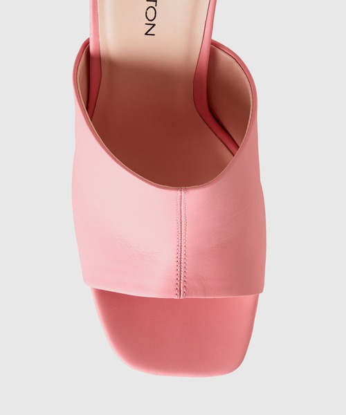 BENETTON (UNITED COLORS OF BENETTON)（ベネトンユナイテッドカラーズオブベネトン）の「チャンキーヒールサンダル（サンダル・レディース・ブラック/ライトピンク・36/37/38/39）」の6枚目の写真