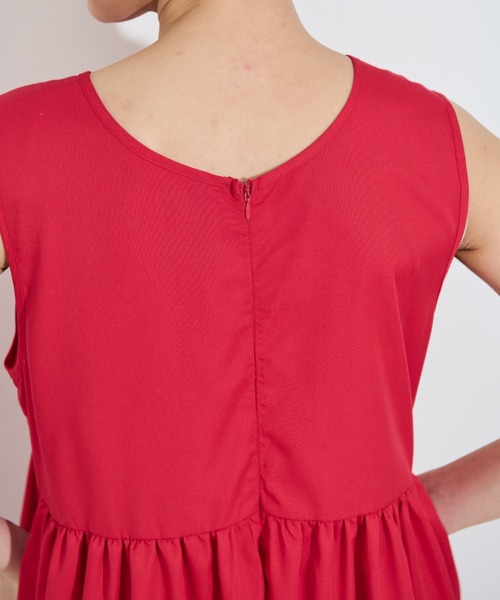 MERLOT（メルロー）の「アソートワイドオールインワン（つなぎ/オールインワン・レディース・グレー/レッド/ドット/チェック/ブラック・FREE）」の9枚目の写真