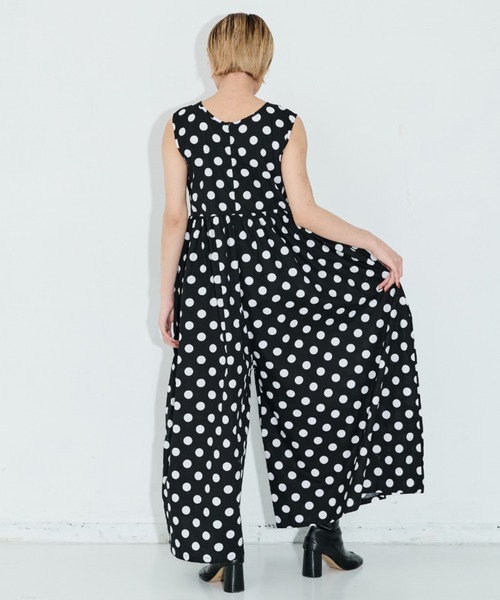 MERLOT（メルロー）の「アソートワイドオールインワン（つなぎ/オールインワン・レディース・グレー/レッド/ドット/チェック/ブラック・FREE）」の20枚目の写真