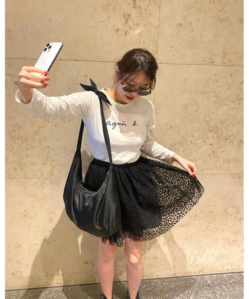 epine（エピヌ）の「tulle mini skirt（スカート・レディース・ブラック×ベージュ/ホワイト×ブラック/アニマル・FREE）」の11枚目の写真
